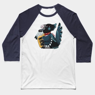 Maneki Raptor in Blue & Black Baseball T-Shirt